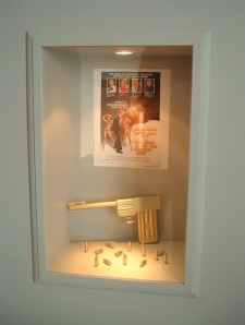 "Golden Gun" display case, by Dwight Lockhart