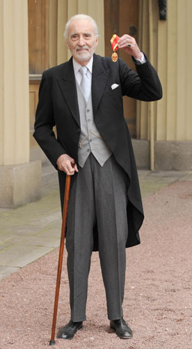 Sir Christopher Lee after the ceremony