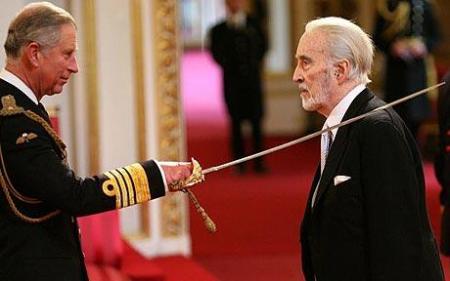 Sir Christopher Lee is knighted